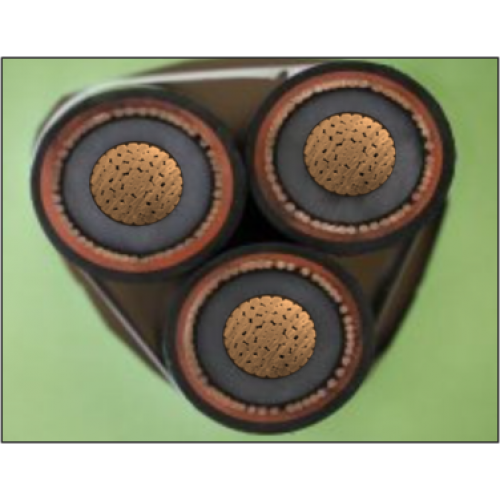 22kV Triplex 3 x 1C x 240mm2 Stranded Cu XLPE/CWS 70mm2 (10kA/1sec)/WBT ...